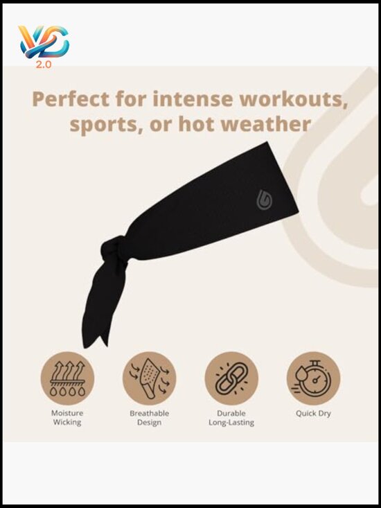 Sweat-Wicking Adjustable Workout Headband for Sports Running main image 4